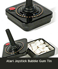 Atari joystick bubble gum tin