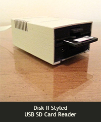 Disk II styled USB SD card reader