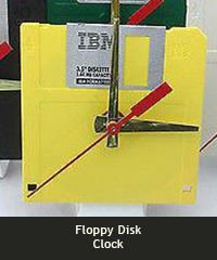 Floppy disk clock