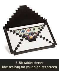 8-bit tablet sleeve low-res bag