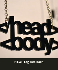 HTML tag necklace