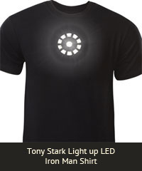Tony Stark light up LED Iron Man shirt