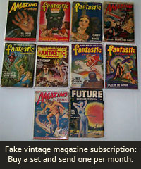Fake vintage magazine subscription