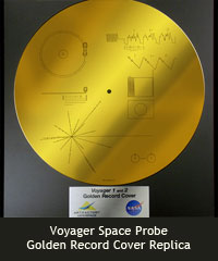 Voyager space probe golden record cover replica