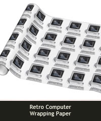 Retro computer wrapping paper