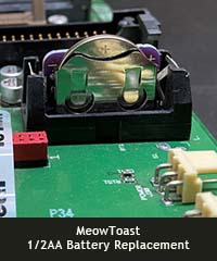 MeowToast 1/2AA battery replacement