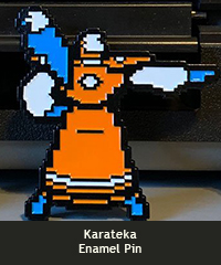 Karateka enamel pin