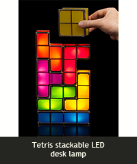 Tetris stackable LED desk lamp