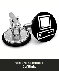 vintage computer cufflinks