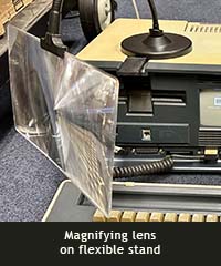 Magnifying lens on flexible stand